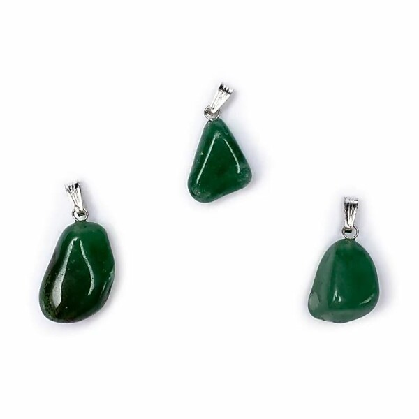 Grüner Aventurin Edelstein Anhänger Öse eingesteckt -- ±1-2.5 cm