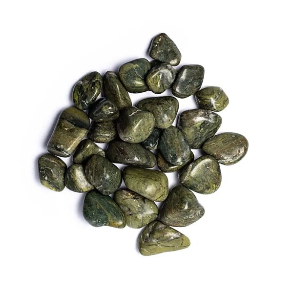 Grüner Jaspis Trommelsteine A Qualität -- ±1000g; ±3-4cm