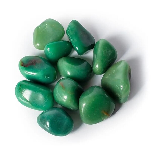 Grüner Quarz Trommelsteine A- Qualität -- ±3-8cm; ±500g