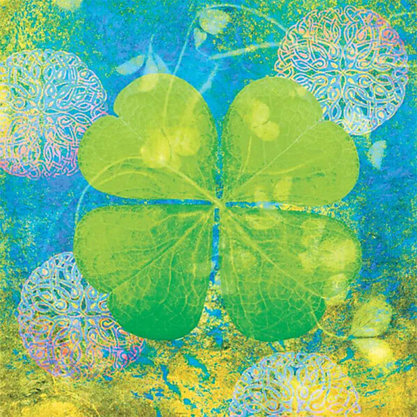 Grußkarte Good Luck -- 14x14 cm