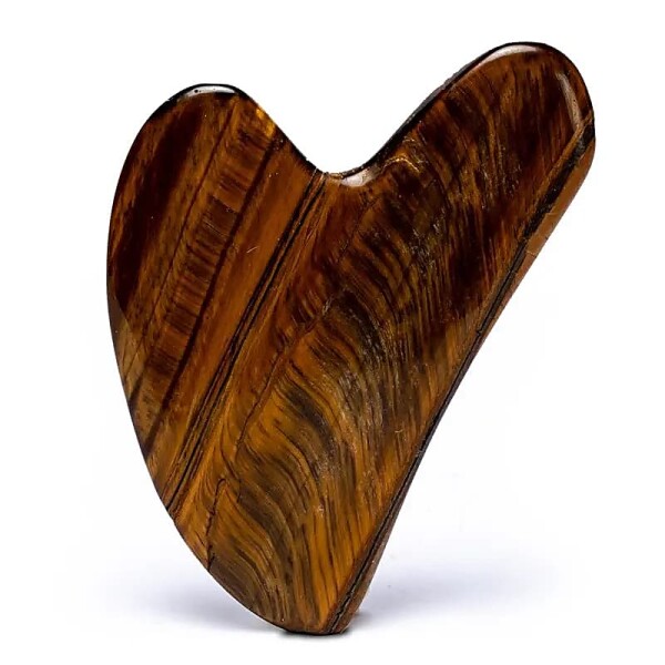 Gua sha Massagestein Tigerauge -- 45g; 8cm