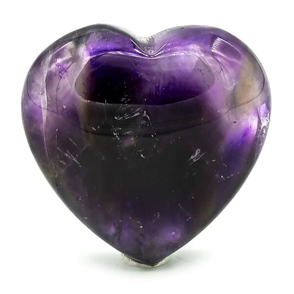 Handschmeichler Herz Phantom Amethyst -- 3.0 cm