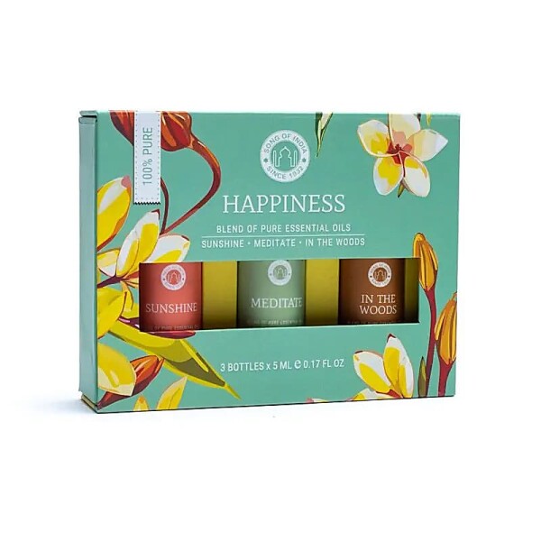 Happiness Aromatherapie Ätherisches Öl Set  -- 3x5 ml