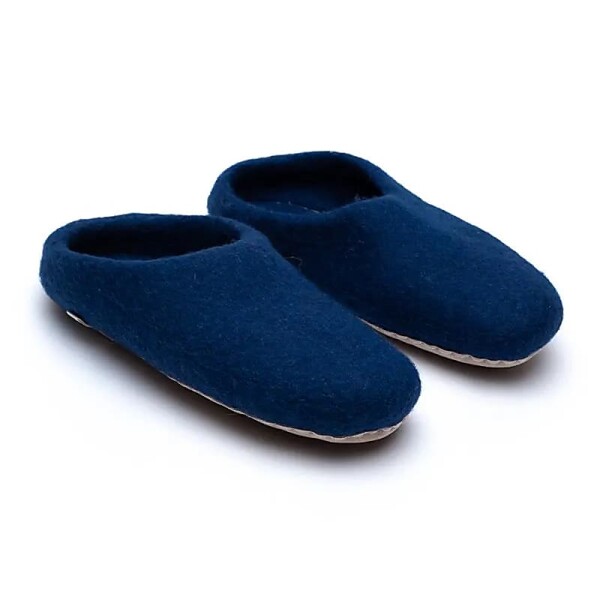 Haus-Schuhe Wolle Schuhgröße 41/42 blau --280g