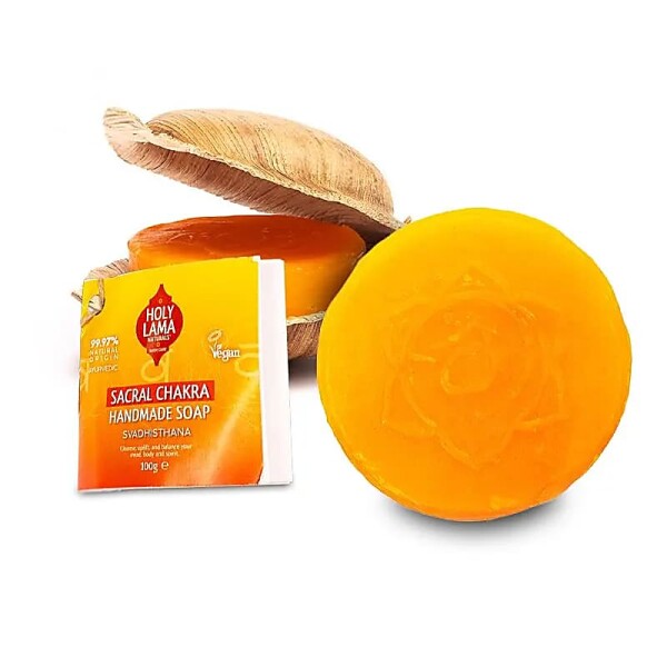 Holy Lama Seife Geheimes Chakra in Palmblatt -- 100g
