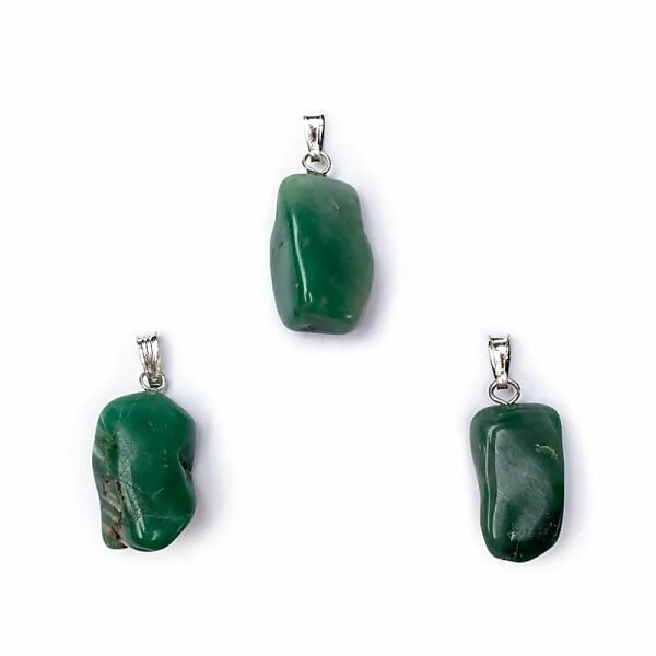 Jadeit Edelstein Anhänger Öse eingesteckt -- ±1-2.5cm