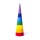 Kegelkerze Regenbogen unparf&uuml;miert -- 21x6cm