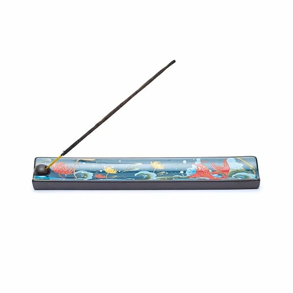 Keramik-Räucherstäbchenhalter Koi Karpfen -- 22,5cm