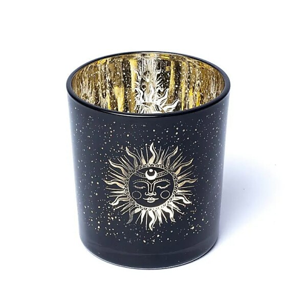 Kerzenhalter schlafender Mond und Sonne -- 7,3x8 cm
