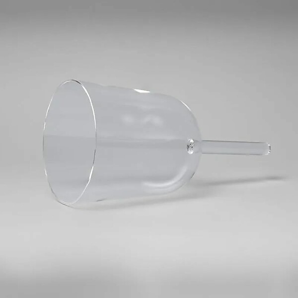 Klangschale Kristall klar mit Griff/Tasche F-Ton -- 17.5 cm