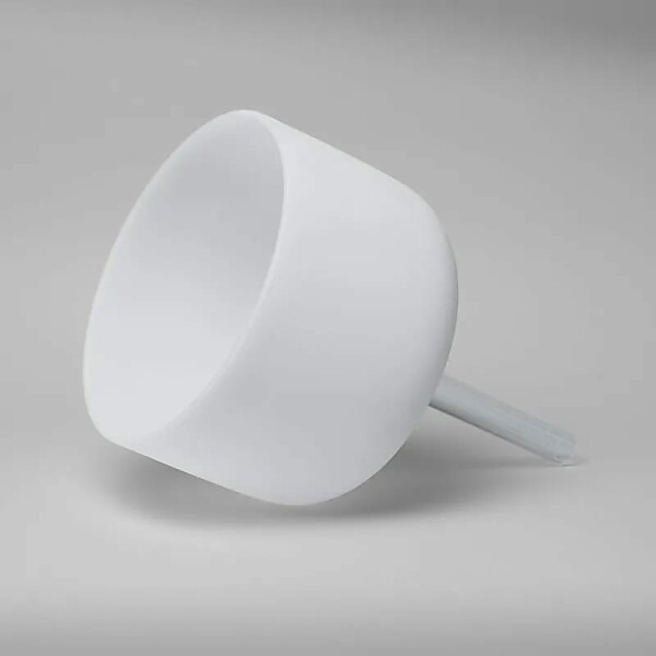 Klangschale Kristall weiss mit Griff D-Ton 432 Hz -- 25 cm