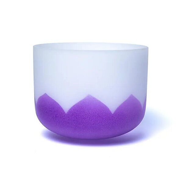Kristall Klangschale Lotus Chakra 7 B (H)-Ton 432Hz -- 30cm