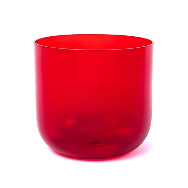 Kristall-Klangschale klar Chakra 1 C-Ton 432Hz + Tasche -- 18cm