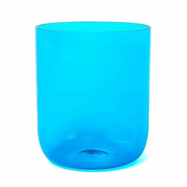 Kristall-Klangschale klar Chakra 5 G-Ton 432Hz + Tasche -- 18cm