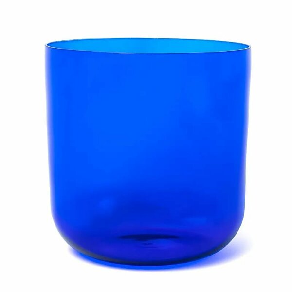 Kristall-Klangschale klar Chakra 6 A-Ton 432Hz + Tasche -- 18cm