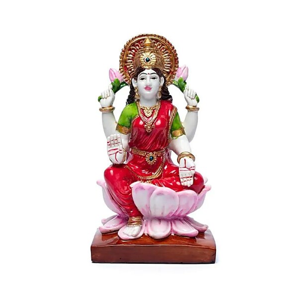 Lakshmi mit Lotosblumen -- 18x10cm