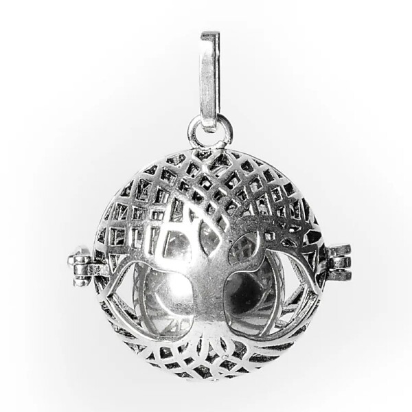 Lebensbaum Harmonie Ball silberfarben -- 2.5cm