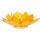 Lotus Teelichthalter gelb 3. Chakra goldfarbig -- 13.5 cm