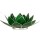Lotus Teelichthalter gr&uuml;n 4. Chakra silberfarbig -- 13.5 cm
