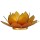 Lotus Teelichthalter orange goldfarbig -- 13.5 cm