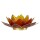 Lotus Teelichthalter orange goldfarbig -- 13.5 cm
