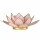 Lotus Teelichthalter rosa goldfarbig -- 13.5 cm