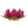 Lotus Teelichthalter rosa goldfarbig -- 13.5 cm