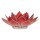 Lotus Teelichthalter rosa/rot silberfarbig -- 13.5 cm