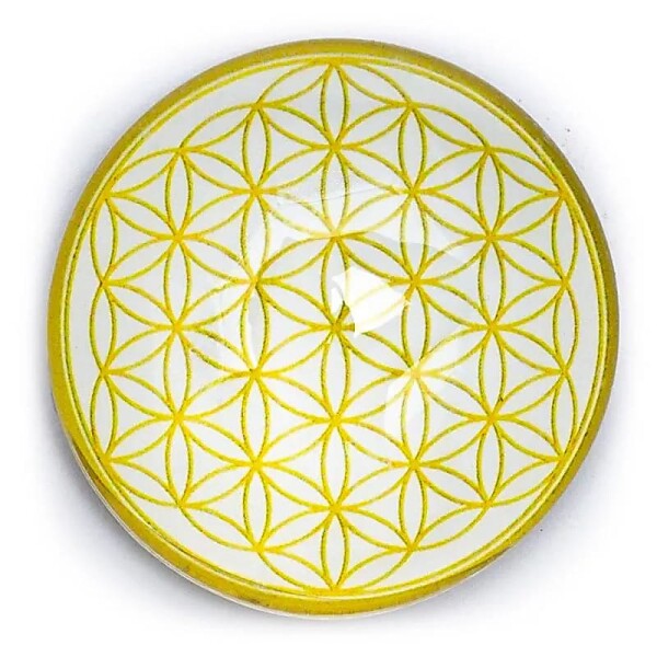 Magnet Dekoration Blume des Lebens goldfarben -- 4cm