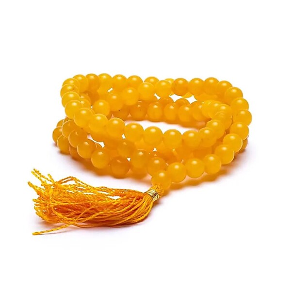 Mala Goldquarz AA-Qualität 108 Perlen -- 0.8 cm
