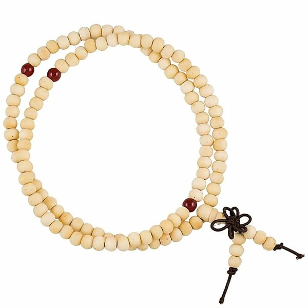 Mala Holz elastisch mit Zierperlen -- 0.7 cm