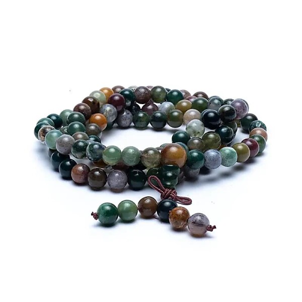 Mala Indischer Achat - elastisch -- 0.6 cm