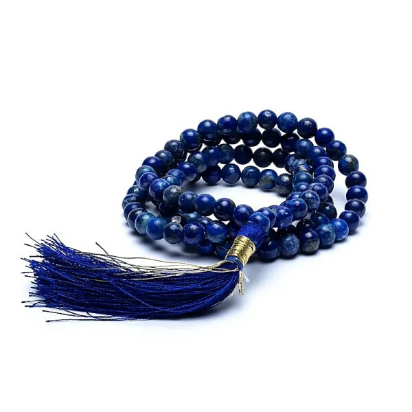 Mala Lapis Lazuli AA-Qualität 108 Perlen + Tasche -- 0.6 cm