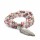 Mala Rhodonit/ grauer Quarz + Feder -- 0.8cm