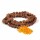 Mala Rudraksha 108 Perlen mit oranger Quaste -- 0.8 cm
