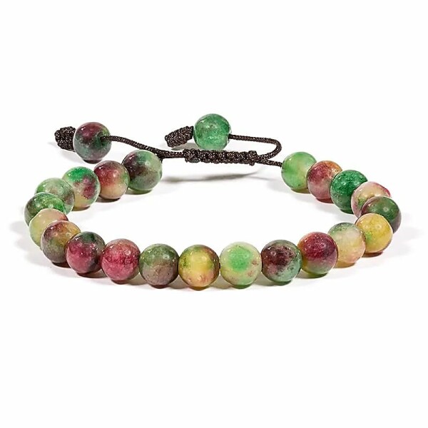 Mala/Armband Achat 21 Perlen verstellbar -- 0.8 cm