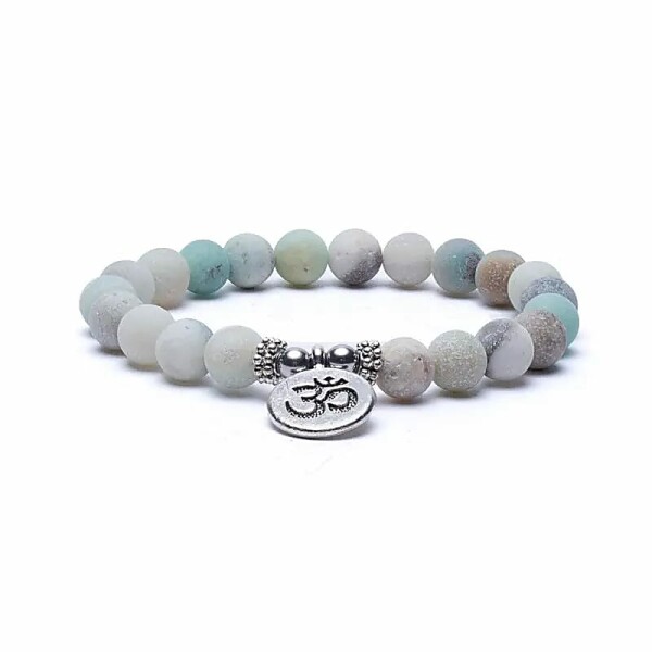 Mala/Armband Amazonit - elastisch mit Ohm -- 0.8 cm