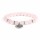 Mala/Armband Rosenquarz elastisch mit Buddha -- 0.8cm