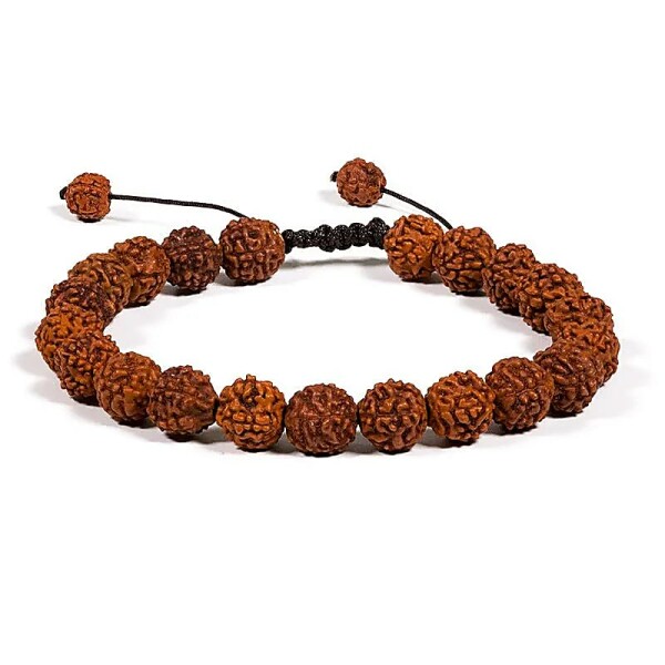 Mala/Armband Rudraksha 21 Perlen verstellbar -- 0.8 cm