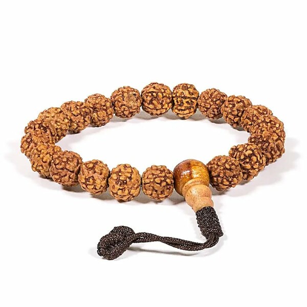 Mala/Armband Rudraksha 21 Perlen verstellbar -- 0.8 cm