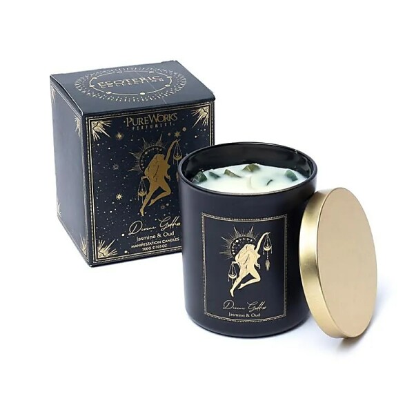Manifestationskerze Divine Goddess im Glas mit Deckel -- 200g
