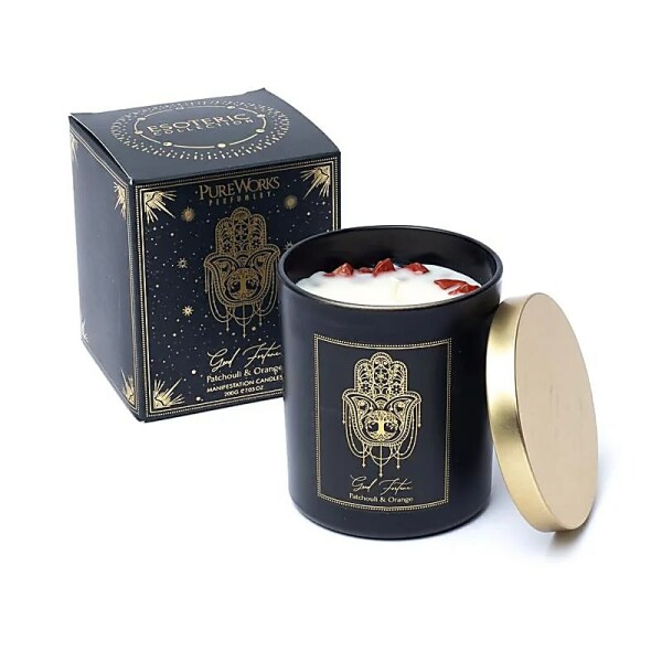 Manifestationskerze Good Fortune im Glas mit Deckel -- 200g