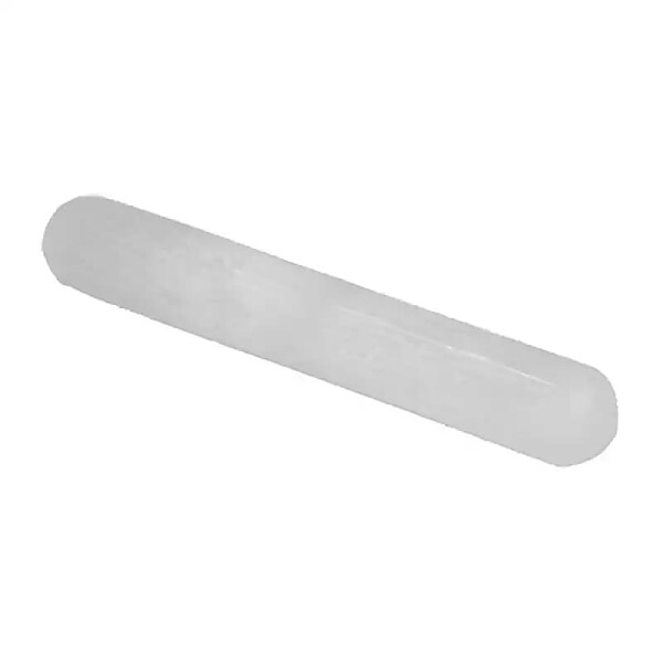 Massagestab Selenit rund -- ± 15 cm
