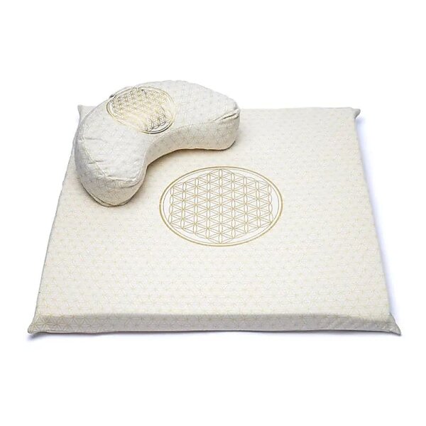 Meditation SET 3 Blume des Lebens BIO Baumwolle (OCS) -- 65x65cm; 1247g