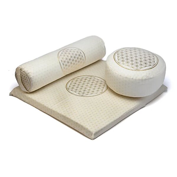 Meditations SET 2: Blume des Lebens Baumwolle BIO (OCS)-- 65x65x5cm; ±5100g