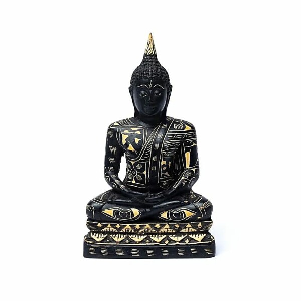 Meditations-Buddha schwarz -- 17cm