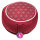 Meditationskissen Blume des Lebens rot/silber -- 33x17 cm