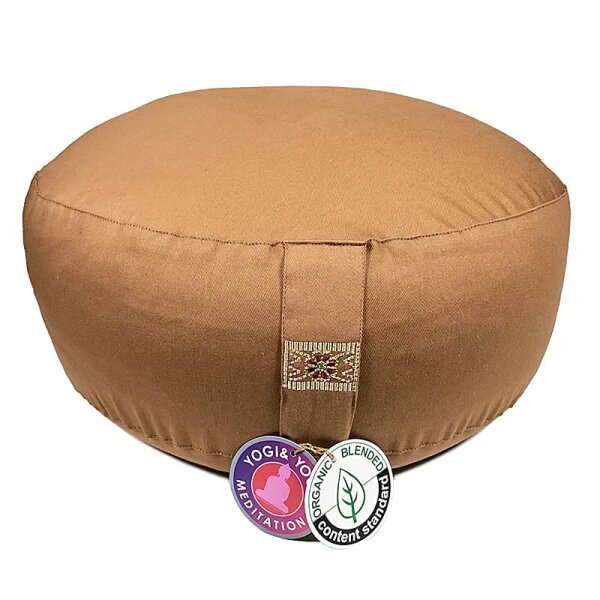 Meditationskissen braun Baumwolle BIO (OCS) -- 33x17cm; ±2300g