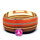 Meditationskissen creme/orange gemustert -- 33x17 cm