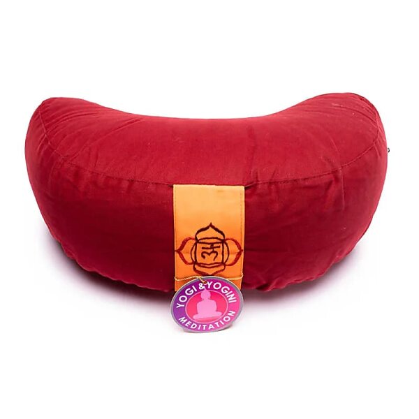 Meditationskissen Halbmond Chakra 1 -- ±1008 g; 33x13 cm